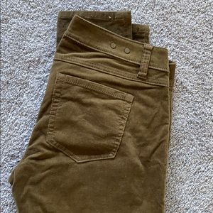Skinny leg corduroy pants